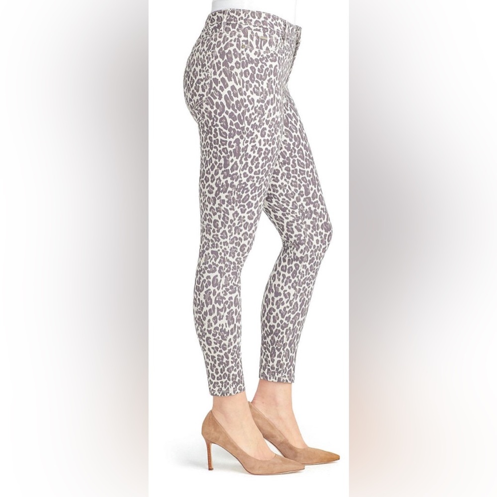 NWT Nine West Slim Fit 5-Pocket Denim Gramercy Ankle Jeans, Leopard, Size 8
